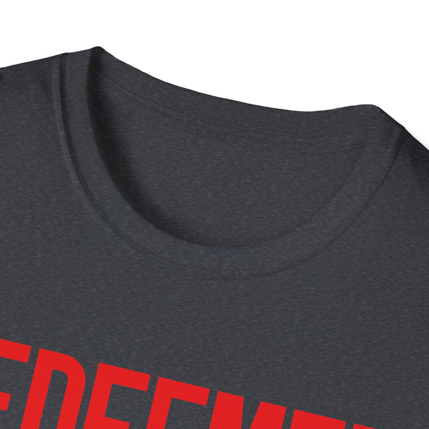 Redeemed Unisex Softstyle T-Shirt | Faith-Based Apparel, Christian Gift, Ephesians 1:7 Tee, Inspirational Shirt, Casual Wear