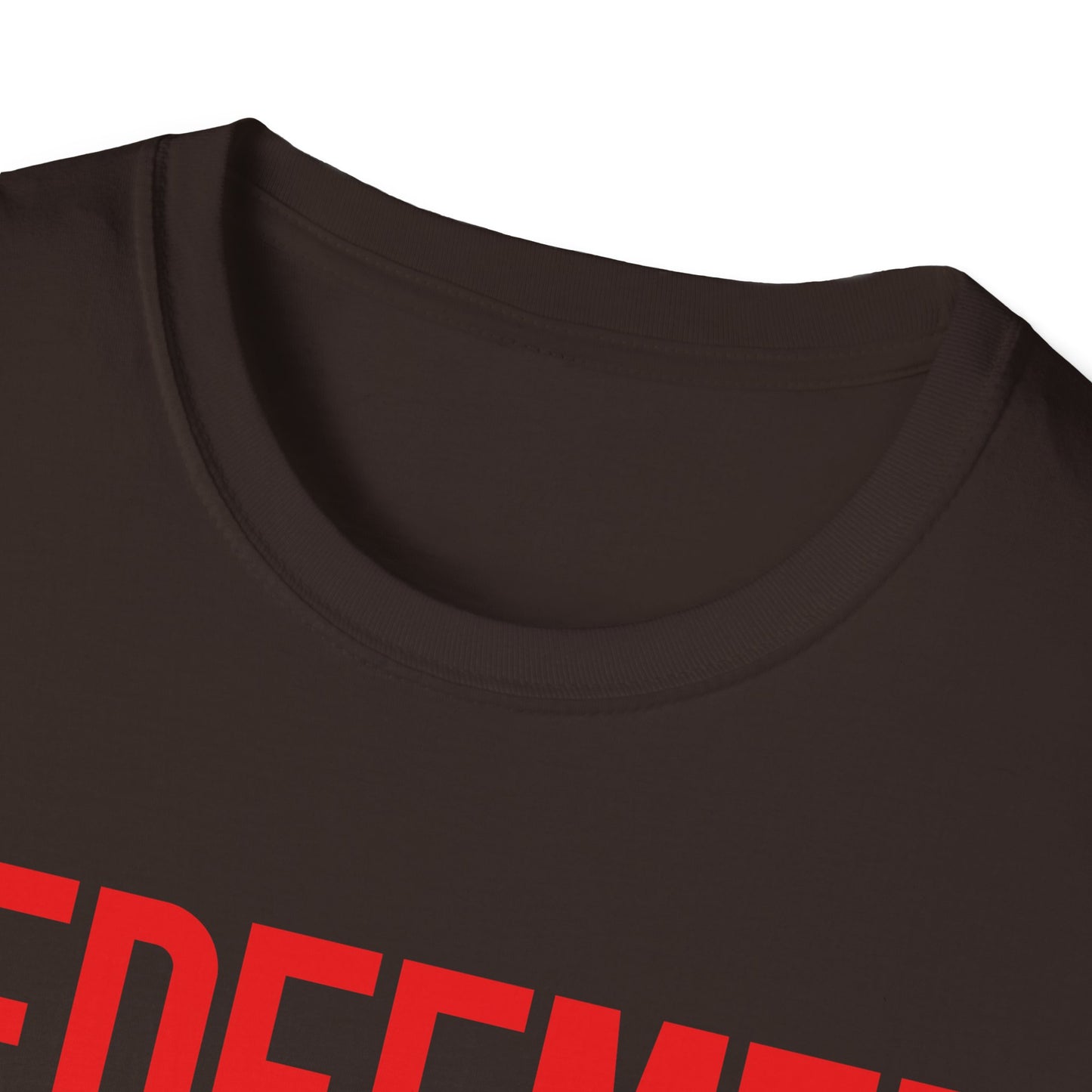 Redeemed Unisex Softstyle T-Shirt | Faith-Based Apparel, Christian Gift, Ephesians 1:7 Tee, Inspirational Shirt, Casual Wear