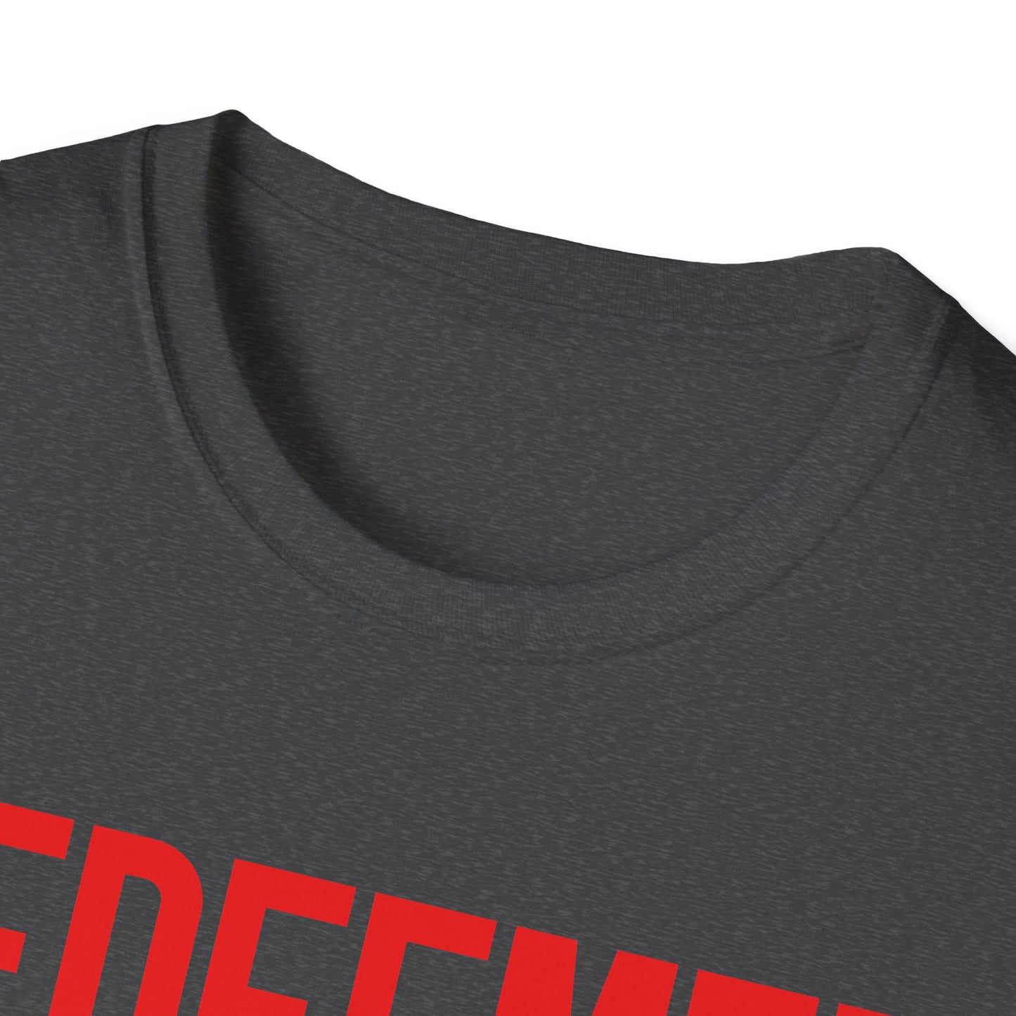 Redeemed Unisex Softstyle T-Shirt | Faith-Based Apparel, Christian Gift, Ephesians 1:7 Tee, Inspirational Shirt, Casual Wear