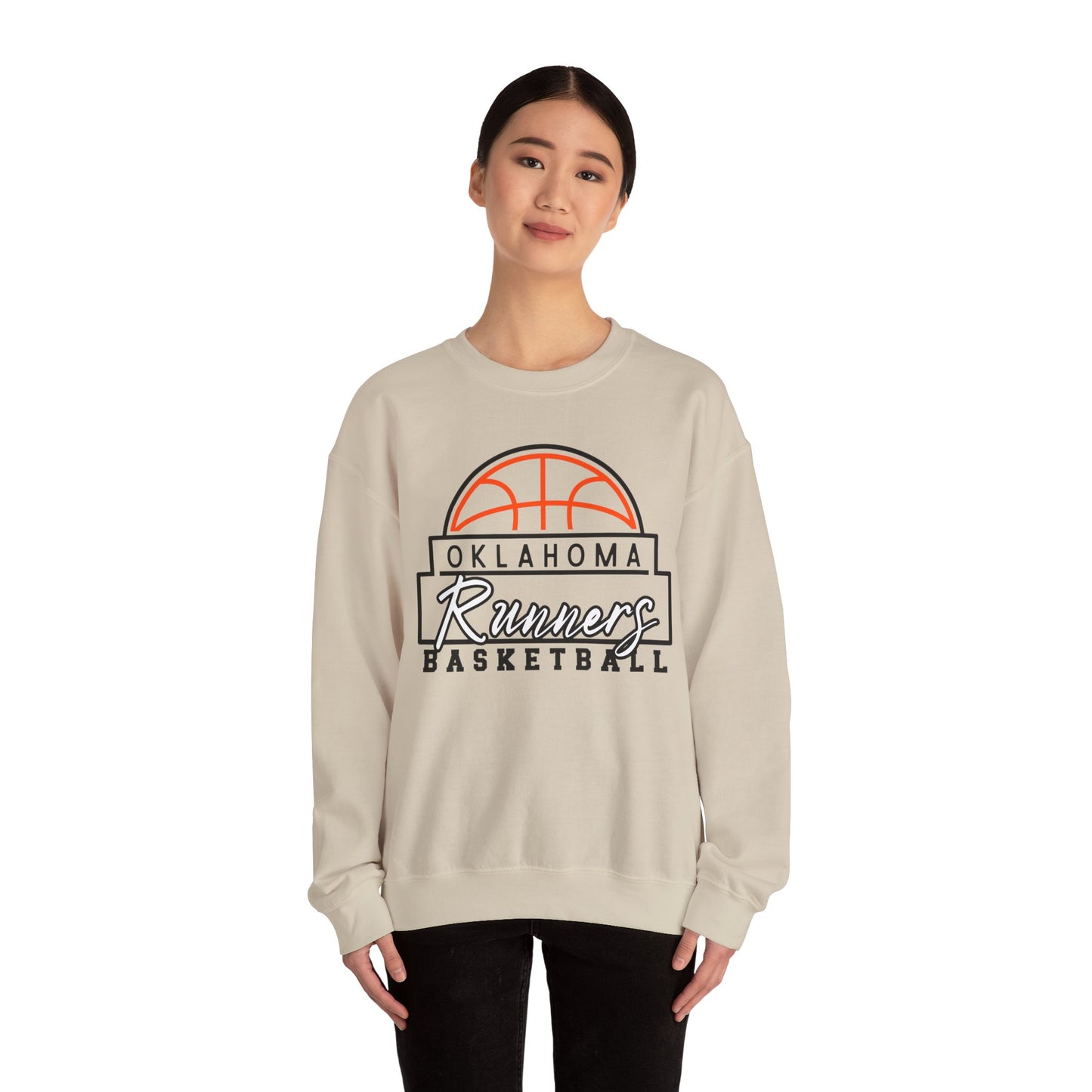 Basketball Crewneck Sweatshirt - Oklahoma Runners Design