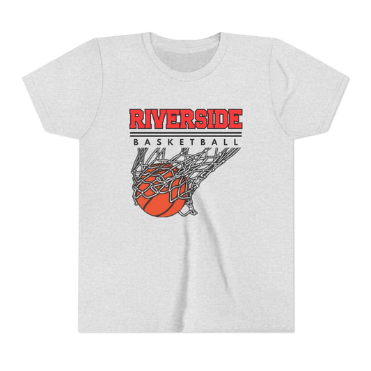 Riverside Basketball Youth Tee, Fun Sports Shirt, Kids Basketball Top, Team Spirit Apparel, Athletic Youth T-Shirt