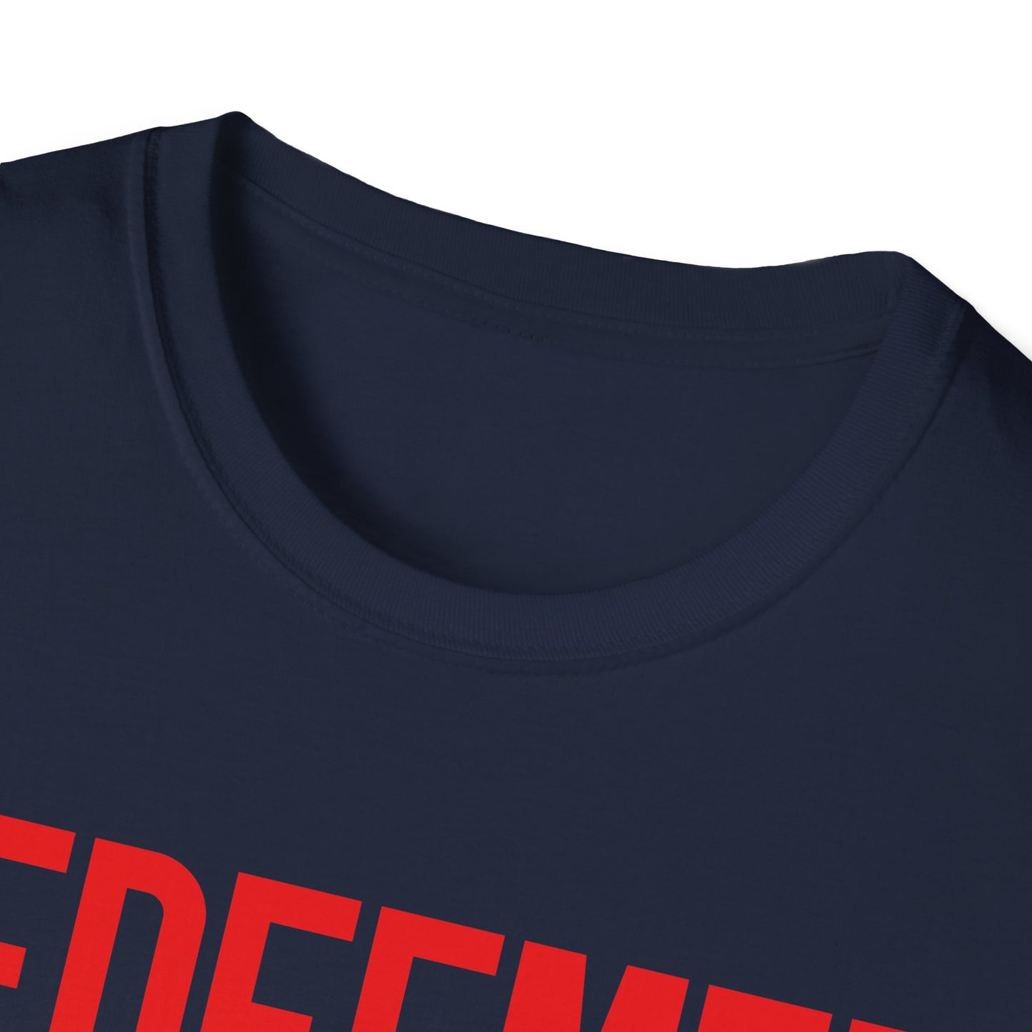 Redeemed Unisex Softstyle T-Shirt | Faith-Based Apparel, Christian Gift, Ephesians 1:7 Tee, Inspirational Shirt, Casual Wear