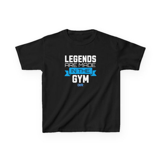 Kids Gym Legends Tee - Empowering Heavy Cotton T-Shirt for Young Athletes