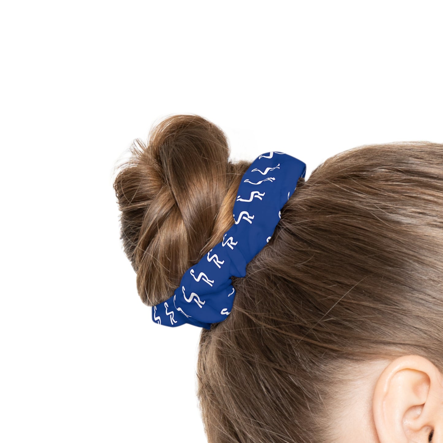 ER Chic Blue Scrunchie, Trendy Hair Accessory, Perfect for Parties, Gifts for Friends, Casual Wear, Fun Fashion Statement