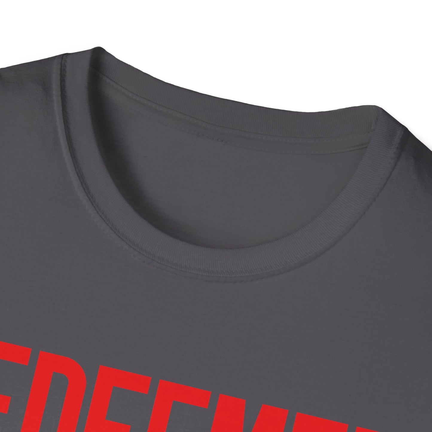 Redeemed Unisex Softstyle T-Shirt | Faith-Based Apparel, Christian Gift, Ephesians 1:7 Tee, Inspirational Shirt, Casual Wear