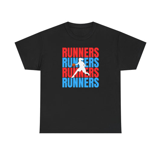Trendy Unisex Heavy Cotton Tee - Runners Graphic Shirt for Sports Lovers